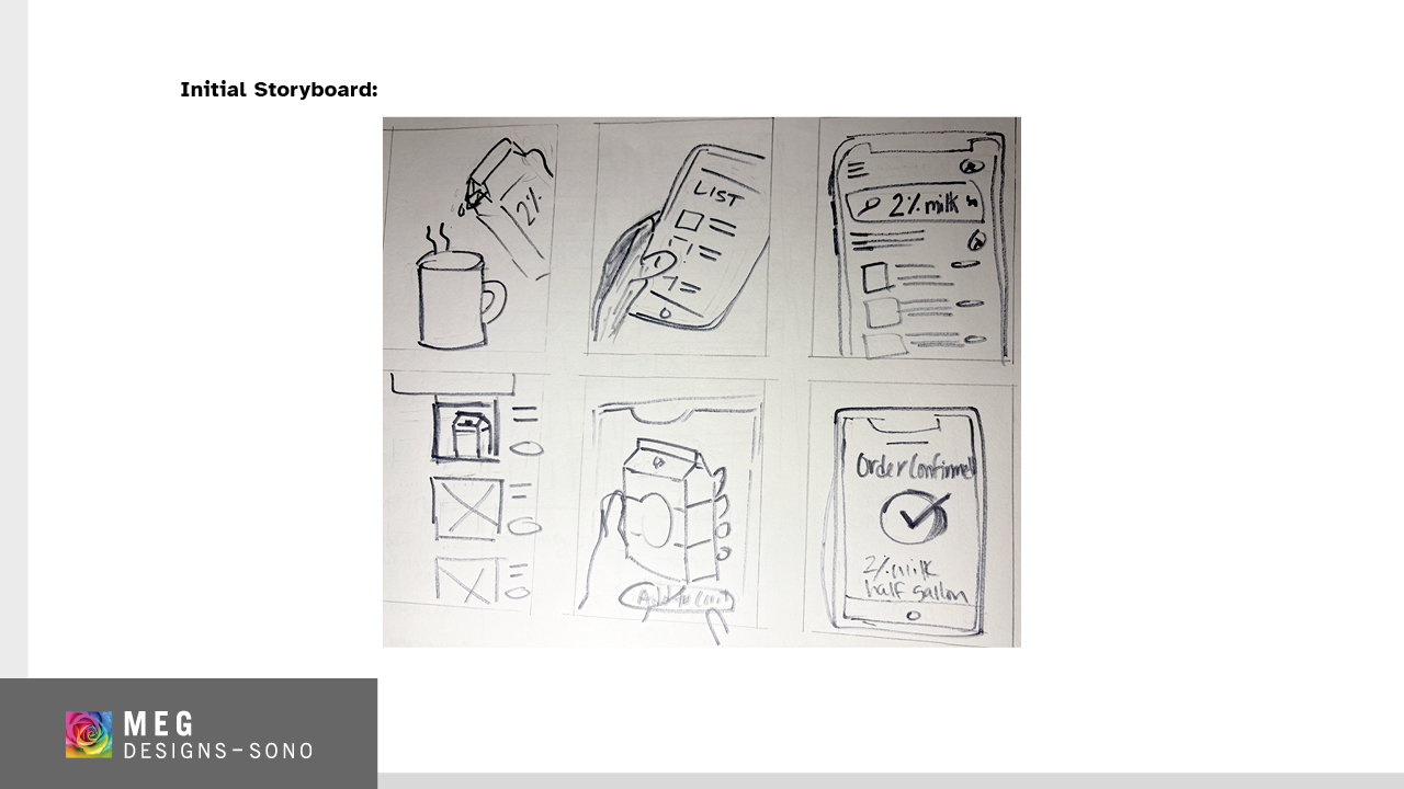 Product sample storyboard